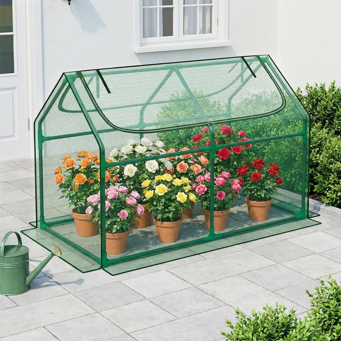 6x3x3FT Mini Greenhouse with 2 Large Zipper Doors for Outdoor