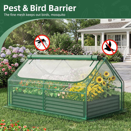 6x3x3FT Mini Greenhouse with 2 Large Zipper Doors for Outdoor