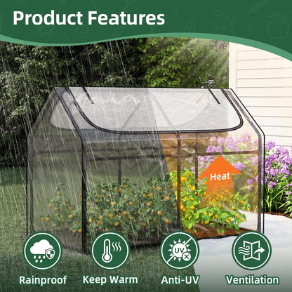 6x3x3FT Mini Greenhouse with 2 Large Zipper Doors for Outdoor