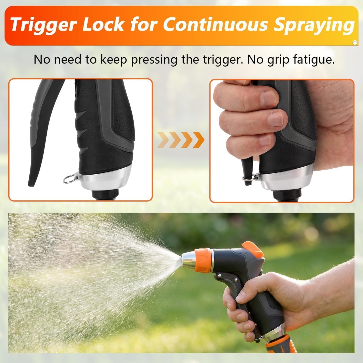 2 Pack Garden Hose Nozzle High Pressure 10 & 2 Water Hose Nozzle