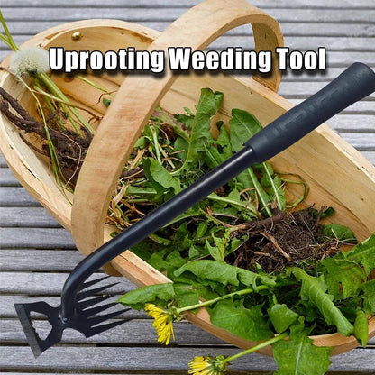 2Pcs Weed Puller Tool- 6 Teeth Manganese Steel Gardening Hand Weeder Tools