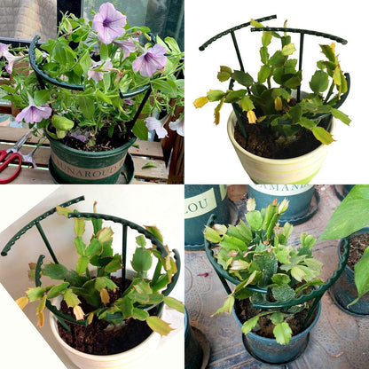 12Packs Plant Support Stake Half Round Plant Support, Stackable 3 Tier Garden Flower Support, Plant Stakes for Indoor Outdoor Plants for Tomato,Monstera, Peony, Hydrangea, Climbing Plants