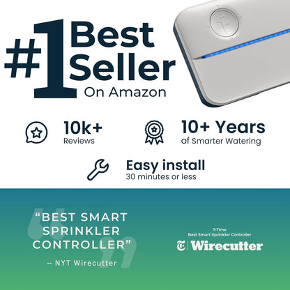 3: 8 Zone Smart Sprinkler Controller (Simple Automated Scheduling + Local Weather Intelligence. Save Water w/ Rain, Freeze & Wind Skip), App Enabled, Works w/ Alexa, Fast & Easy Install