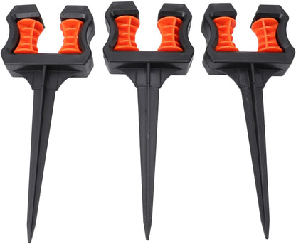 Garden Hose Guide Spike, ABS Hose Holder Stake 10 Inch 3 Pack with Guard Roller, Positioning Spike for Yard Lawn Landscape Watering and Agricultural Irrigation