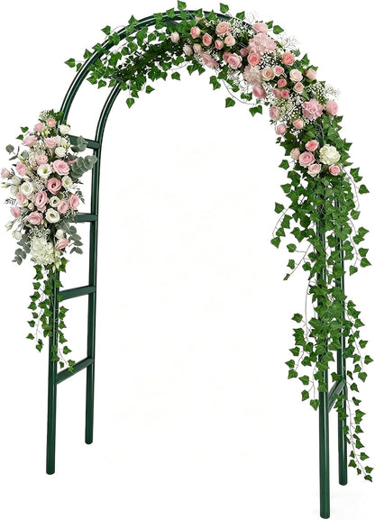 7.8ft Garden Arch, Metal Trellis for Climbing Plants Outdoor