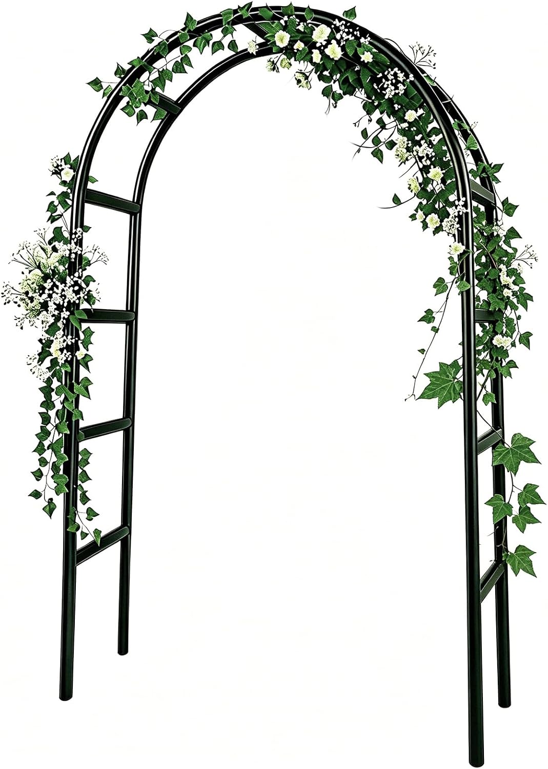 7.8ft Garden Arch, Metal Trellis for Climbing Plants Outdoor
