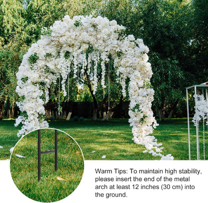 7.8ft Garden Arch, Metal Trellis for Climbing Plants Outdoor