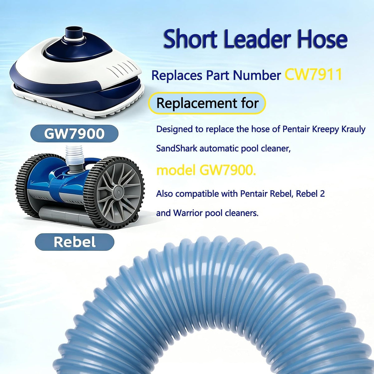 GW7911 Replacement for Pentair Rebel Kreepy Krauly SandShark