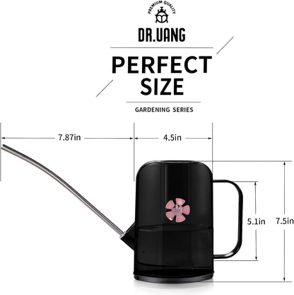 Watering Can Indoor for House Plants Small Watering cans with Long Spout Flower Model Sprinkler Head 1.2L (Green, 1.2L)