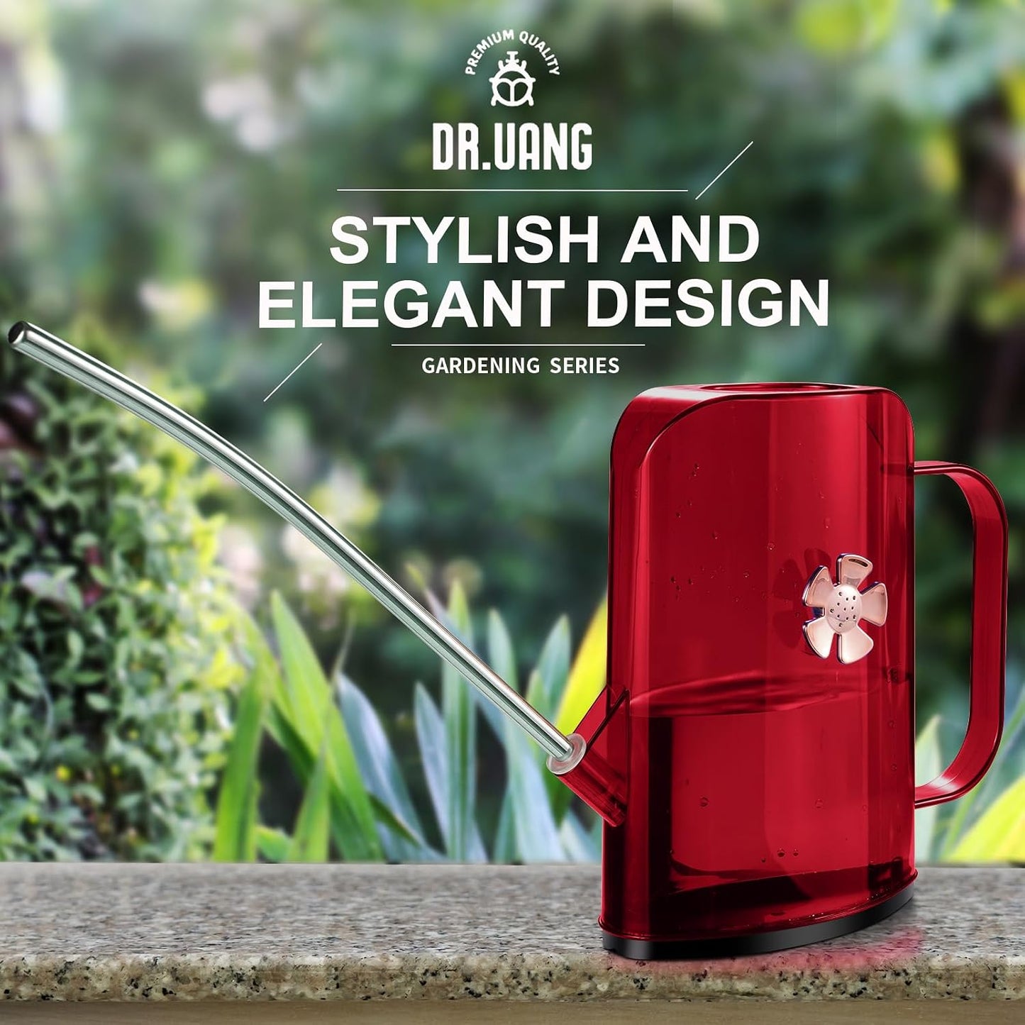 Watering Can Indoor for House Plants Small Watering cans with Long Spout Flower Model Sprinkler Head 1.2L (Green, 1.2L)