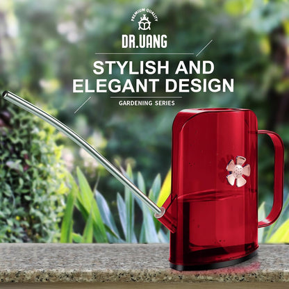 Watering Can Indoor for House Plants Small Watering cans with Long Spout Flower Model Sprinkler Head 1.2L (Green, 1.2L)
