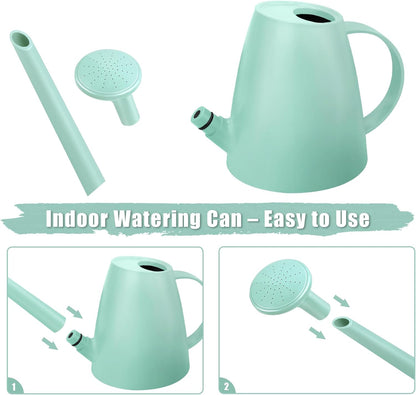 1.8L Watering Can, Small Watering Can for Indoor Plants with Long Spout