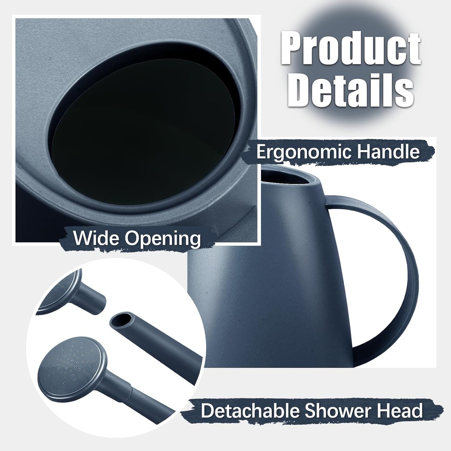 1.8L Watering Can, Small Watering Can for Indoor Plants with Long Spout