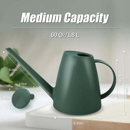 1.8L Watering Can, Small Watering Can for Indoor Plants with Long Spout