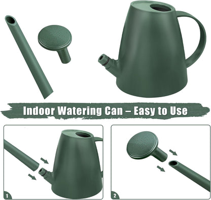 1.8L Watering Can, Small Watering Can for Indoor Plants with Long Spout