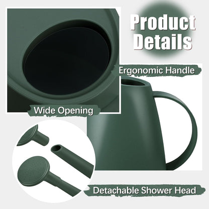 1.8L Watering Can, Small Watering Can for Indoor Plants with Long Spout