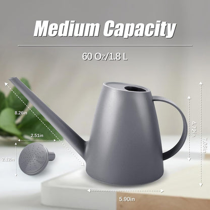 1.8L Watering Can, Small Watering Can for Indoor Plants with Long Spout