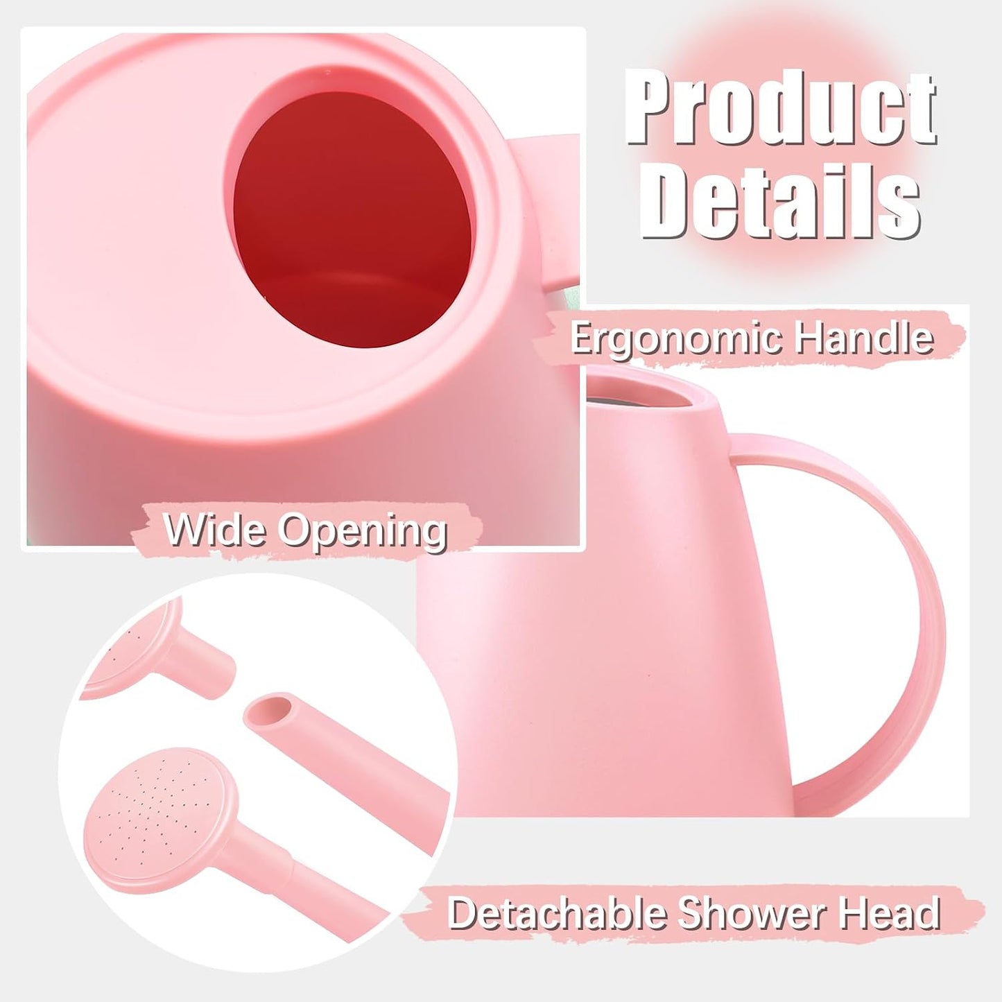 1.8L Watering Can, Small Watering Can for Indoor Plants with Long Spout