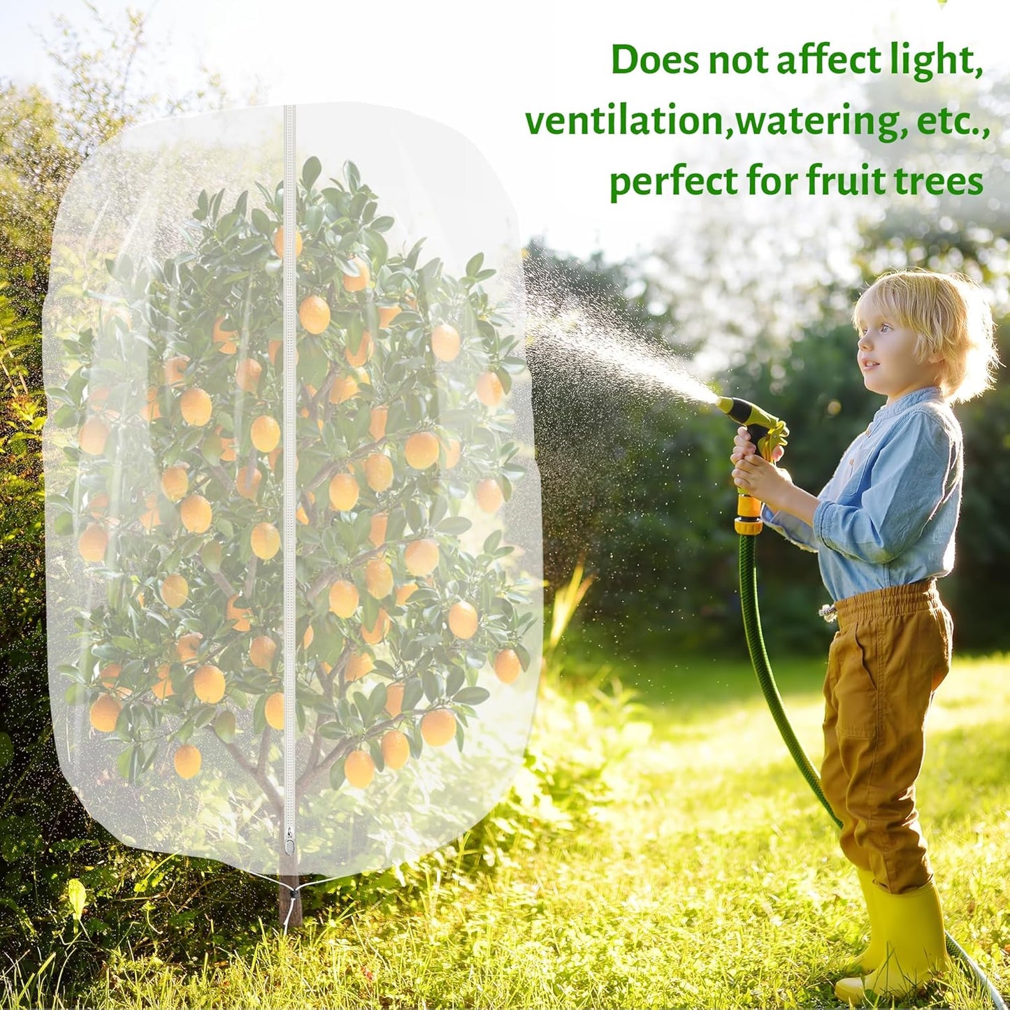 3pcs Fruit Tree Netting with Zipper and Drawstring,2.62 * 3.28 Ft Bird Garden Netting for Garden Protection,Cover for Blueberry Tomato Strawberry and Plants Protection from Insect Squirrels Birds