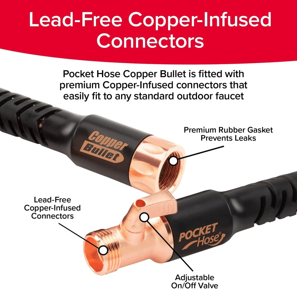 25 FT Copper Bullet Expandable Garden Hose, As Seen on TV