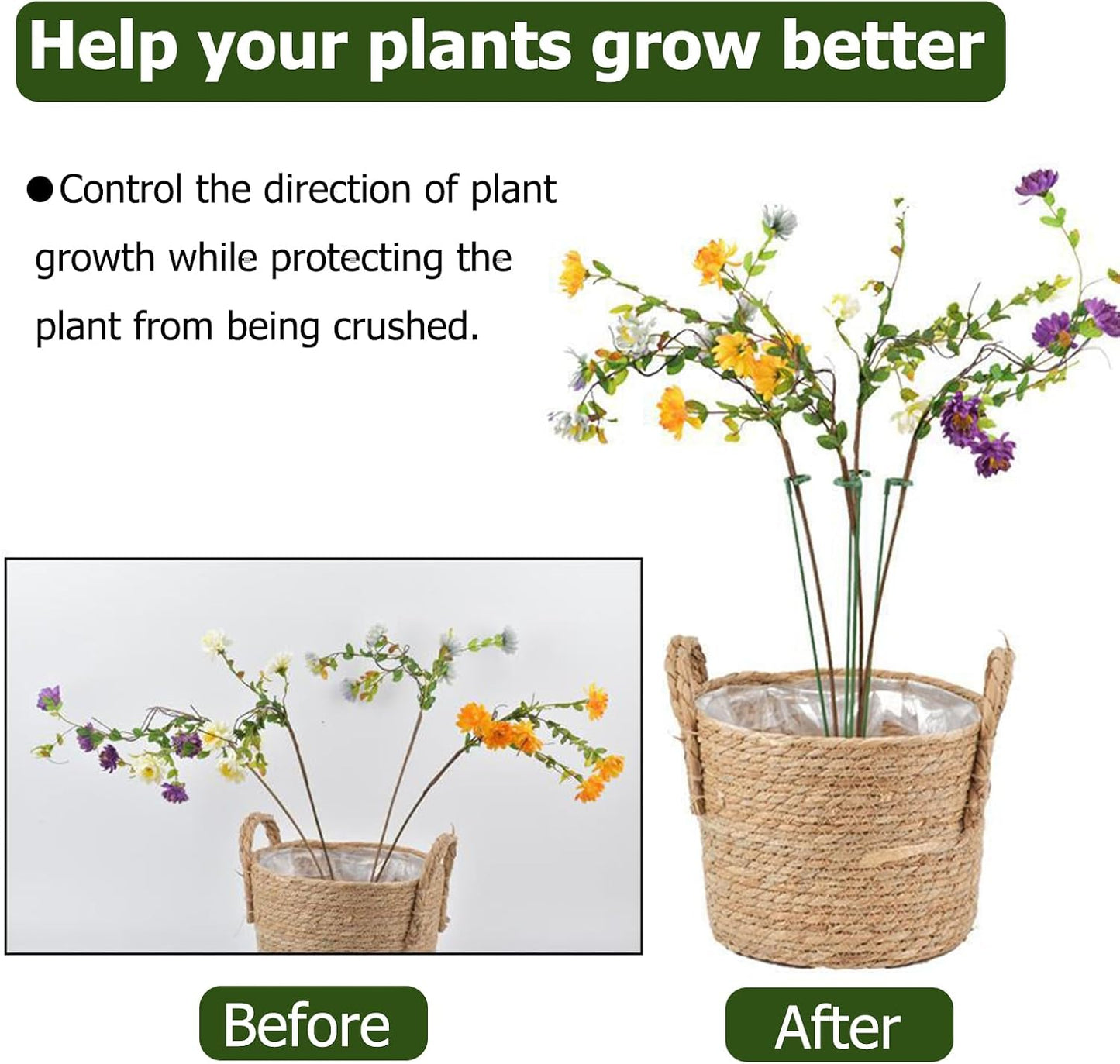 Pack of 30 Small Plant Stakes for Indoor Plants 3 Size