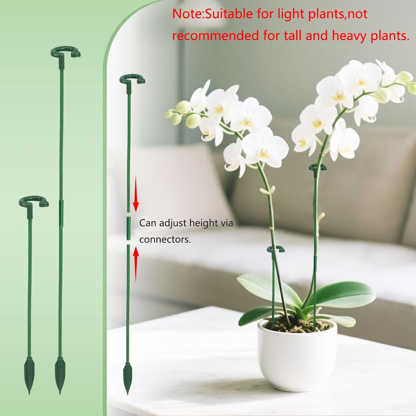 Pack of 30 Small Plant Stakes for Indoor Plants 3 Size