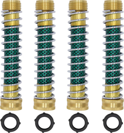 Garden Hose Extension Adapter, Hose Kink Protector with Coil Spring, 2 Pack