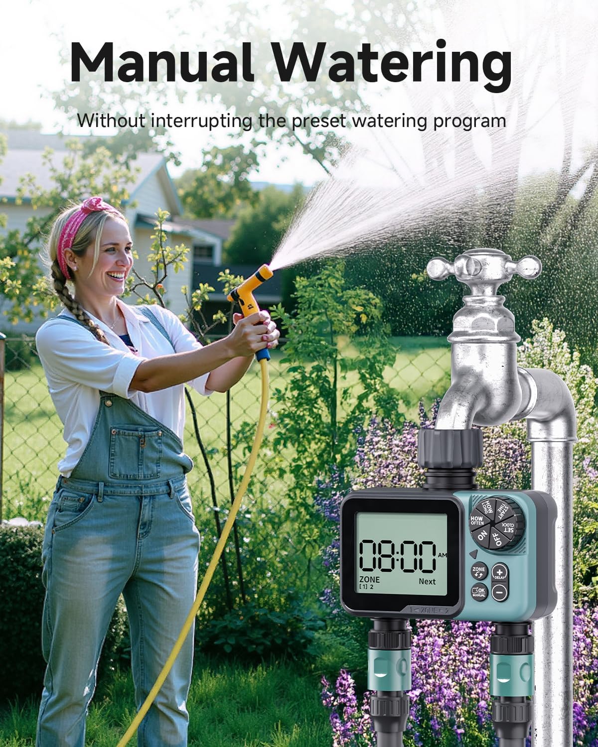 Sprinkler Timer, Programmable Hose Timer for Automatic Watering