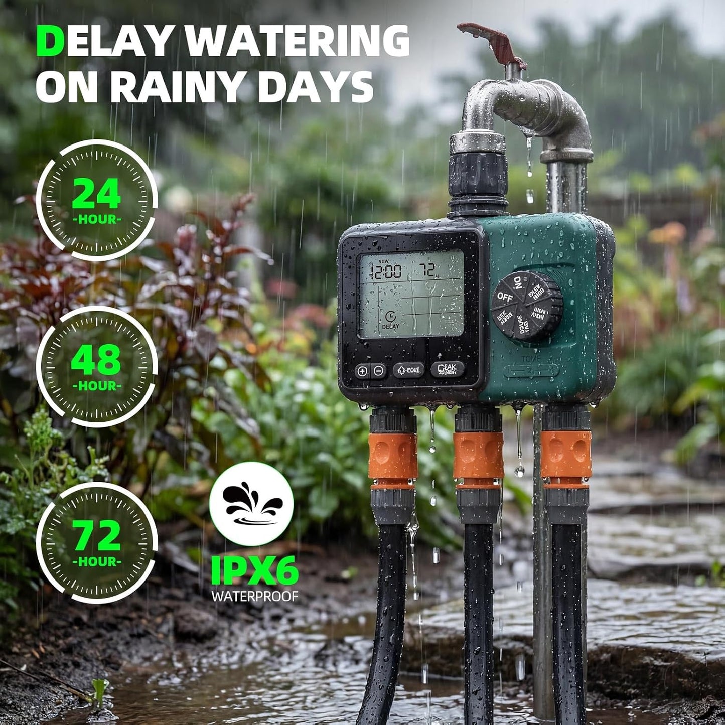 Sprinkler Timer, Programmable Hose Timer for Automatic Watering