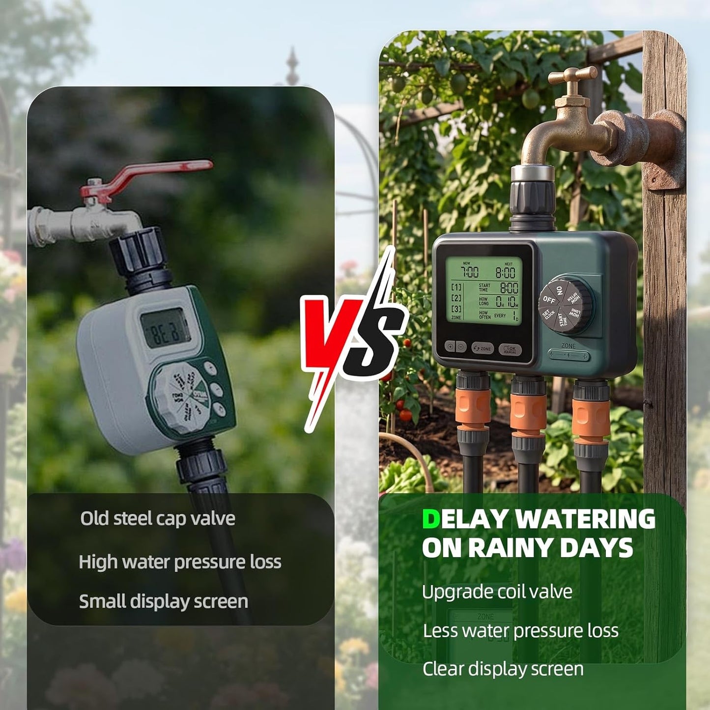 Sprinkler Timer, Programmable Hose Timer for Automatic Watering