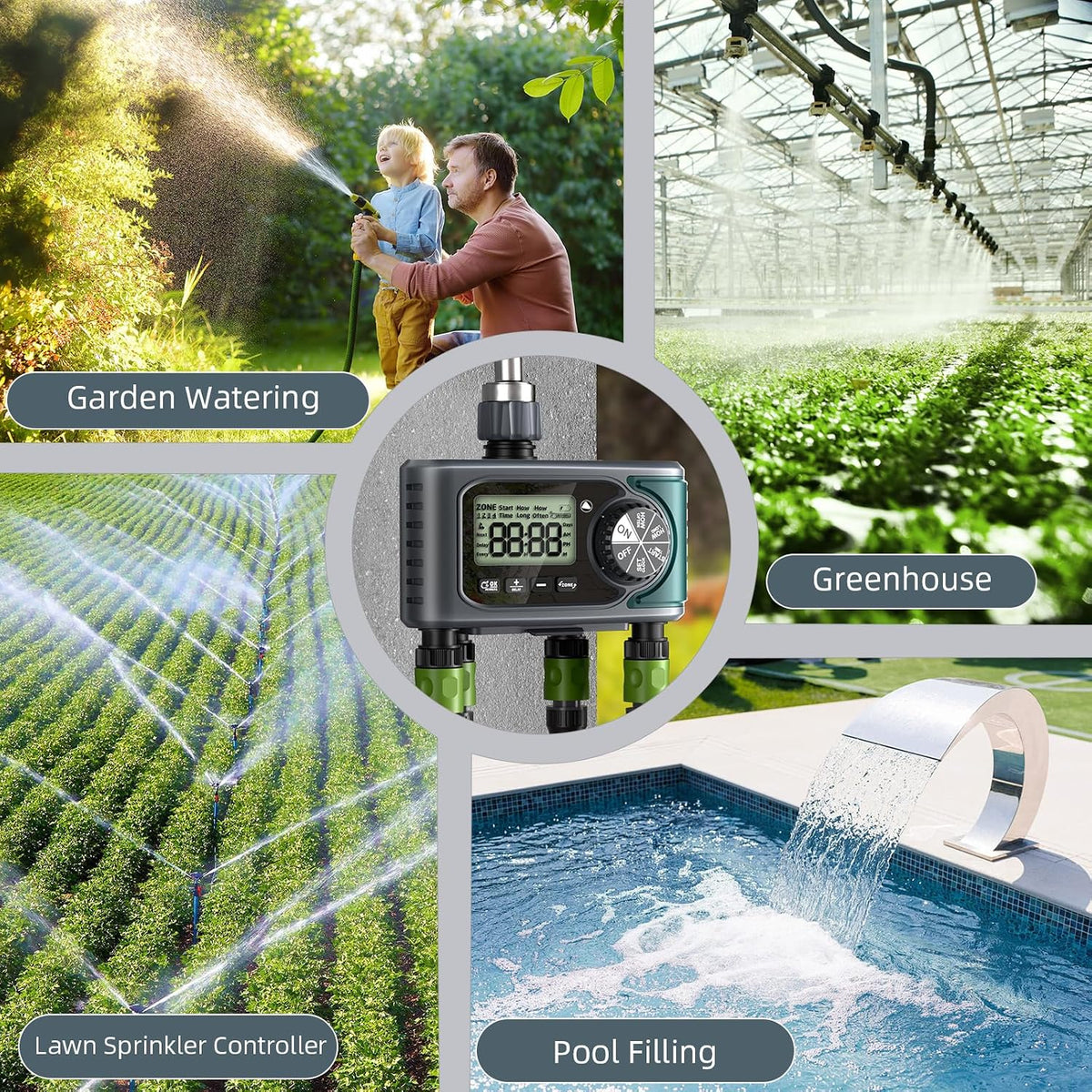 Sprinkler Timer, Programmable Hose Timer for Automatic Watering