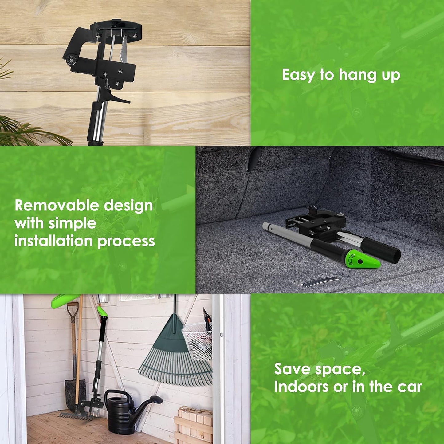 Weed Puller, Stand Up Weed Puller, 32 to 41 inch Long Handle, Upgrade Detachable Telescopic Handle Garden Weeding Tool with 4 Claws for Labor Saving Dandelions Remover Tool