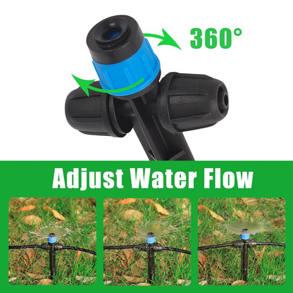 25 Pcs Drip Irrigation Fan Emitter for 1/4" Irrigation Tubing
