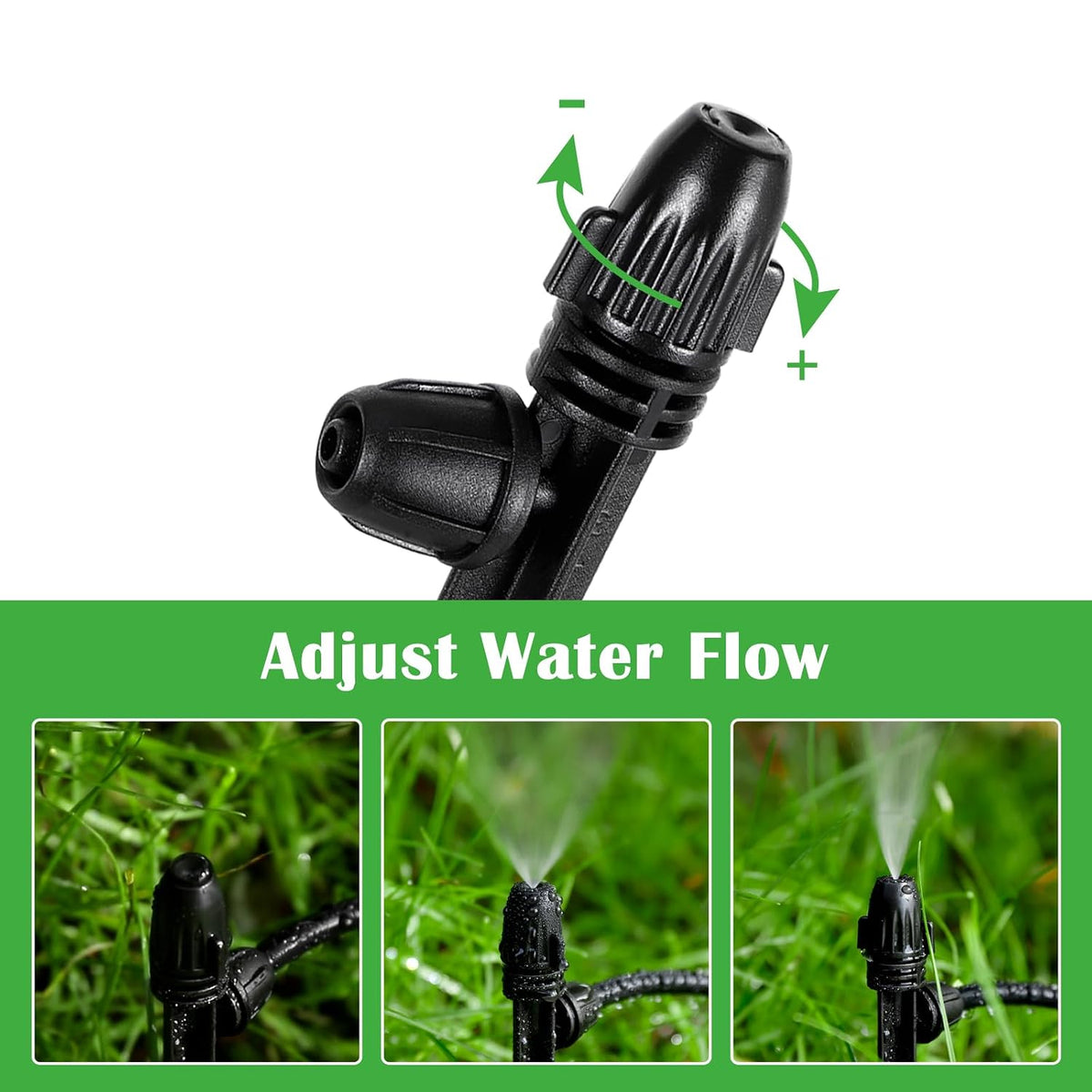 25 Pcs Drip Irrigation Fan Emitter for 1/4" Irrigation Tubing