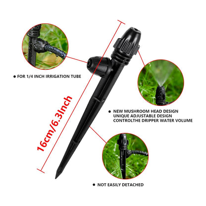 25 Pcs Drip Irrigation Fan Emitter for 1/4" Irrigation Tubing