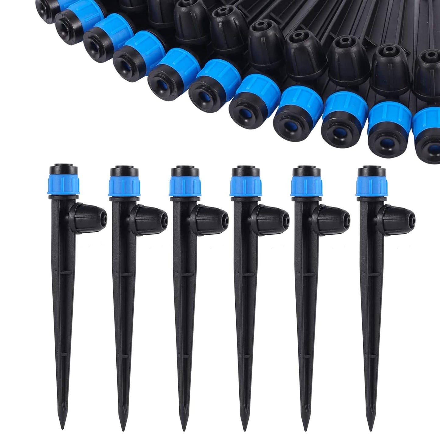 25 Pcs Drip Irrigation Fan Emitter for 1/4" Irrigation Tubing