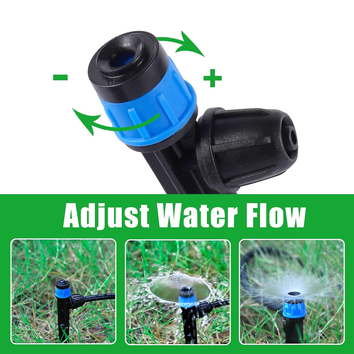 25 Pcs Drip Irrigation Fan Emitter for 1/4" Irrigation Tubing