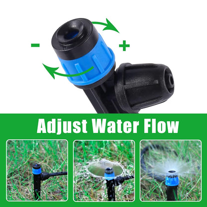25 Pcs Drip Irrigation Fan Emitter for 1/4" Irrigation Tubing