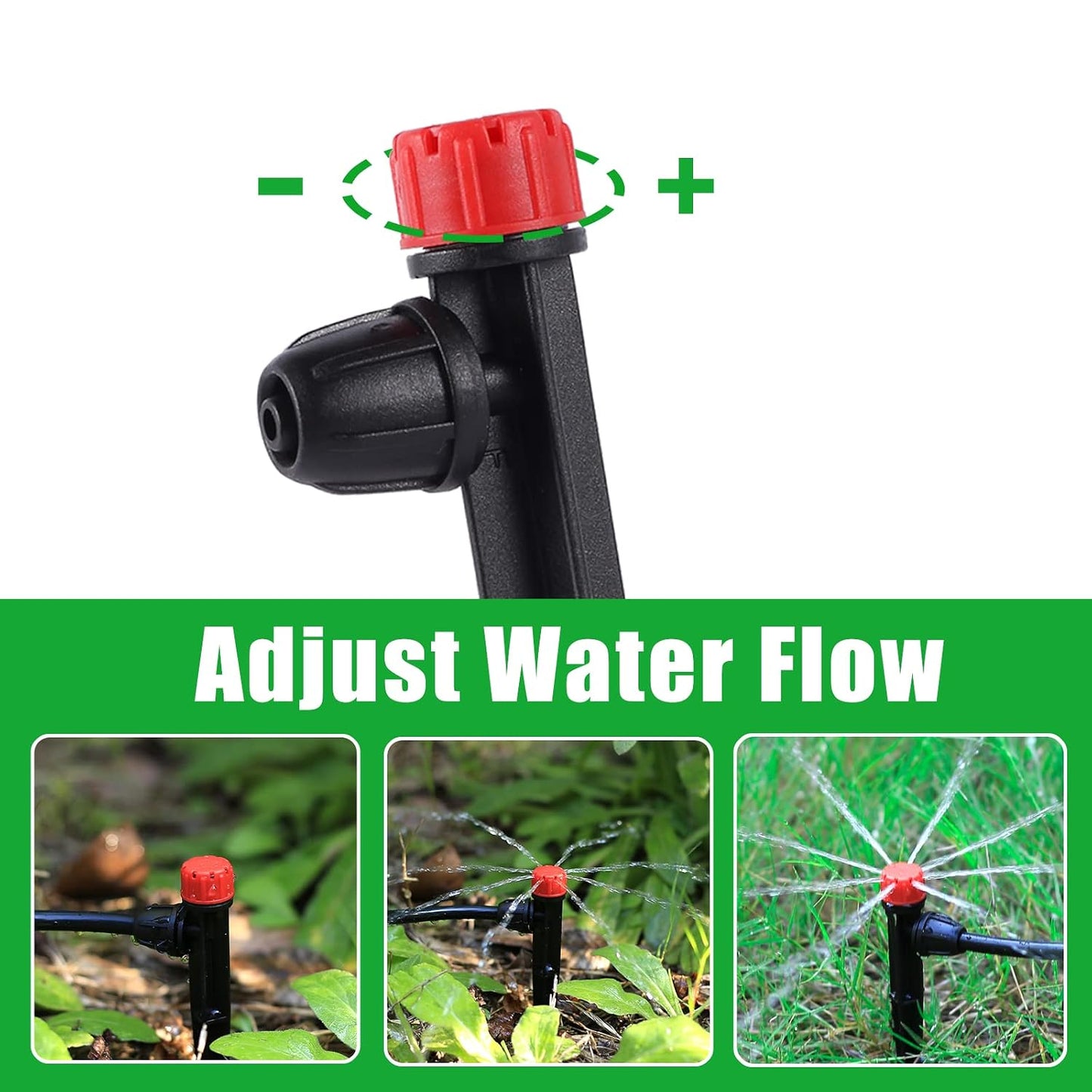 25 Pcs Drip Irrigation Fan Emitter for 1/4" Irrigation Tubing