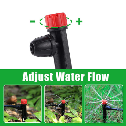 25 Pcs Drip Irrigation Fan Emitter for 1/4" Irrigation Tubing