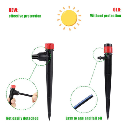 25 Pcs Drip Irrigation Fan Emitter for 1/4" Irrigation Tubing