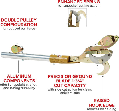 JA-34DP-PKG Big Mouth Side Cut Double Pulley Tree Pruner Kit