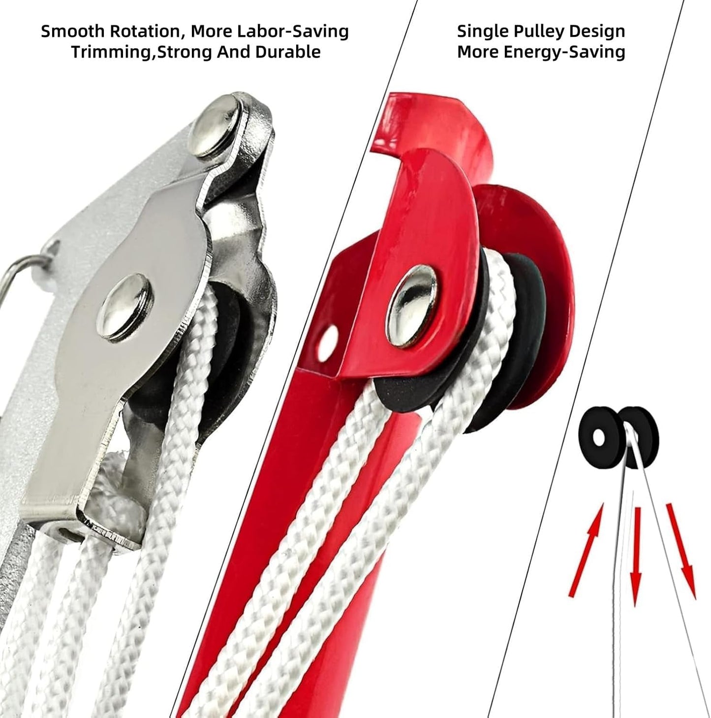 Extendable Tree Pruner Saw Head Without Pole, Outdoor High-Altitude Branches Trimmer Pruning Shears, Harvester Clipper for Plant Twig Vine, Garden Trimming Tool