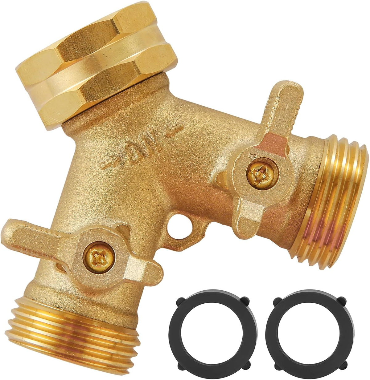 Garden Hose Splitter 2 Way Heavy Duty, Outdoor Faucet Splitter