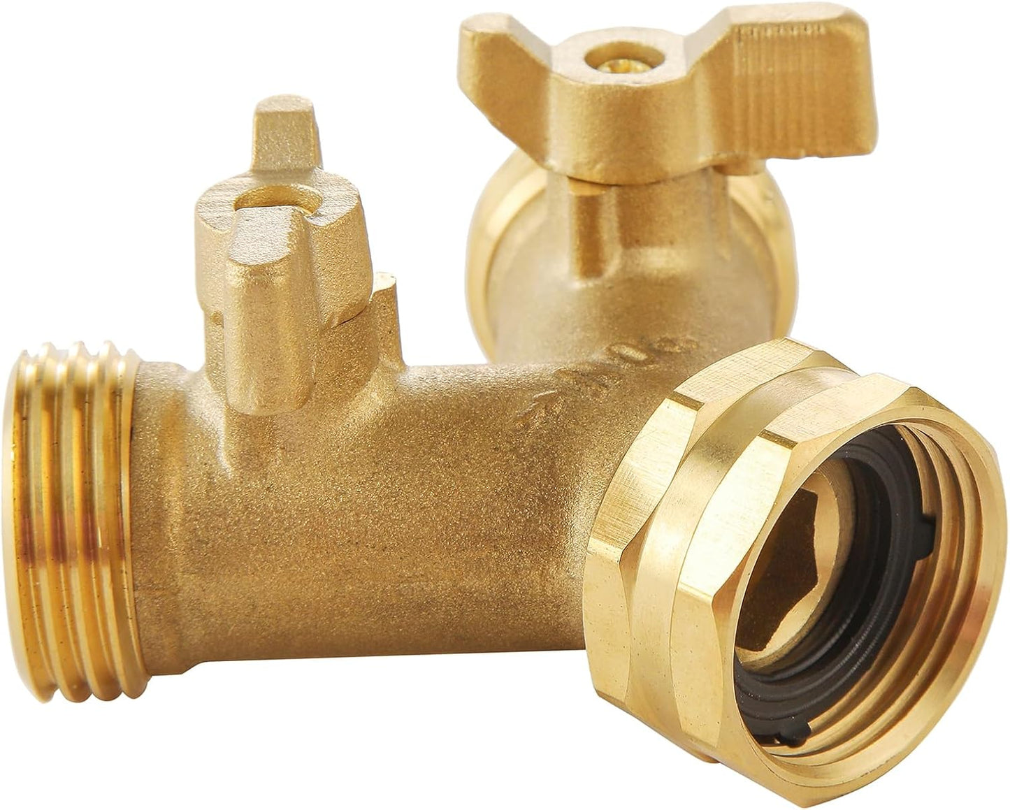 Garden Hose Splitter 2 Way Heavy Duty, Outdoor Faucet Splitter