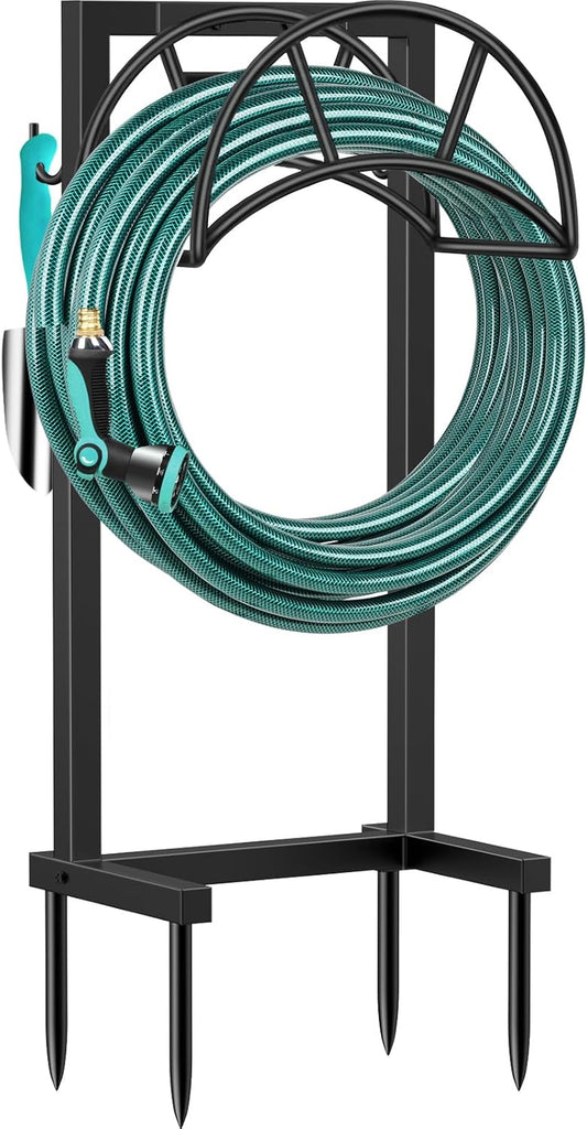 Garden Hose Holder, 4 Spikes Heavy Duty Hose Stand for 160FT Hose