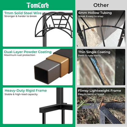 Garden Hose Holder, 4 Spikes Heavy Duty Hose Stand for 160FT Hose