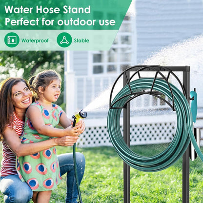 Garden Hose Holder, 4 Spikes Heavy Duty Hose Stand for 160FT Hose