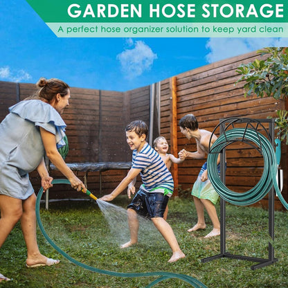 Garden Hose Holder, 4 Spikes Heavy Duty Hose Stand for 160FT Hose