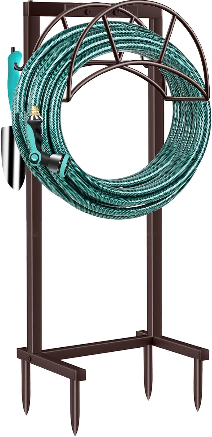 Garden Hose Holder, 4 Spikes Heavy Duty Hose Stand for 160FT Hose